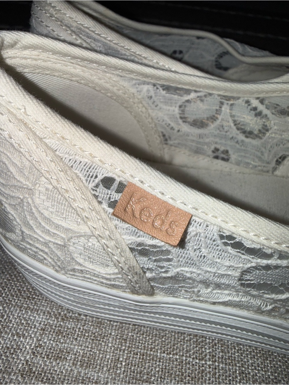 Keds White Lace Platform Sneakers - Picture 3 of 4